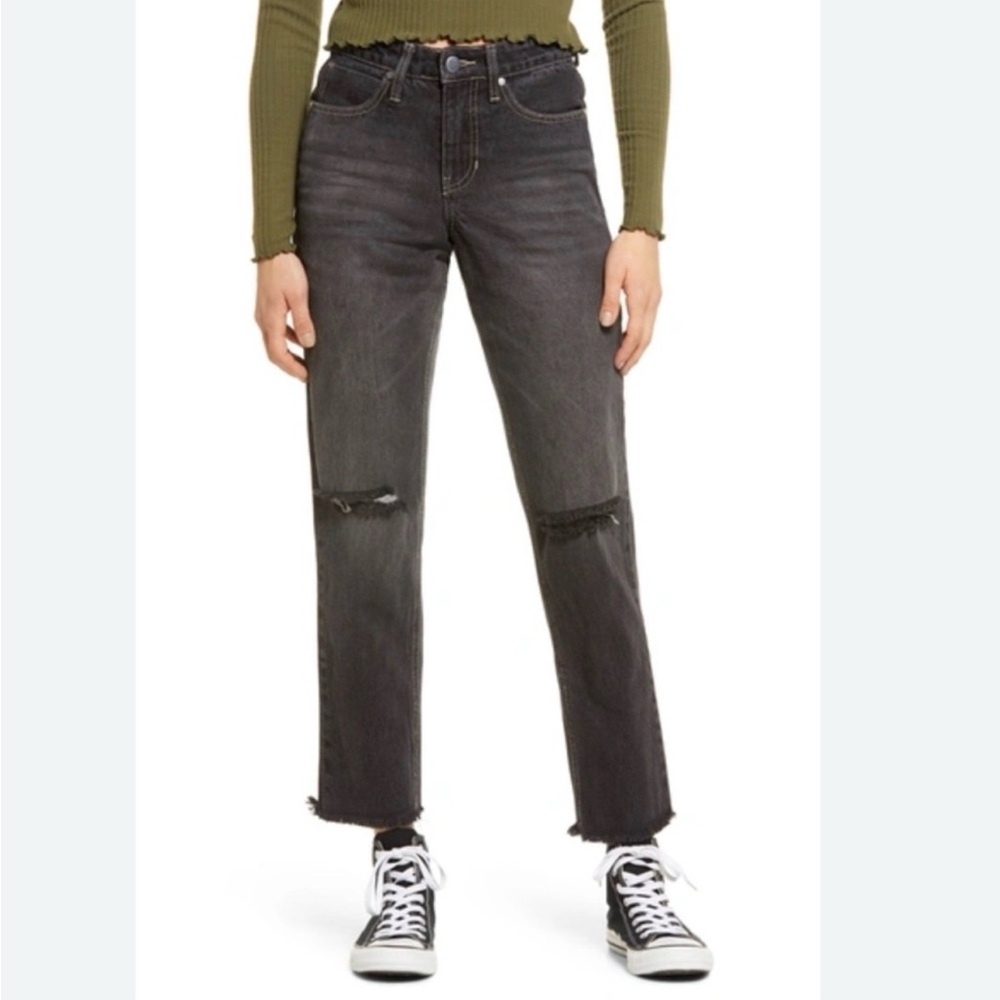 NWT Nordstrom BP High-Rise Vintage Black Straight Leg Jeans Size 27